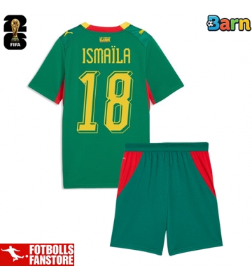 Senegal Ismaila Sarr #18 Bortatröja Barn VM 2026 Kortärmad (+ Korta byxor)